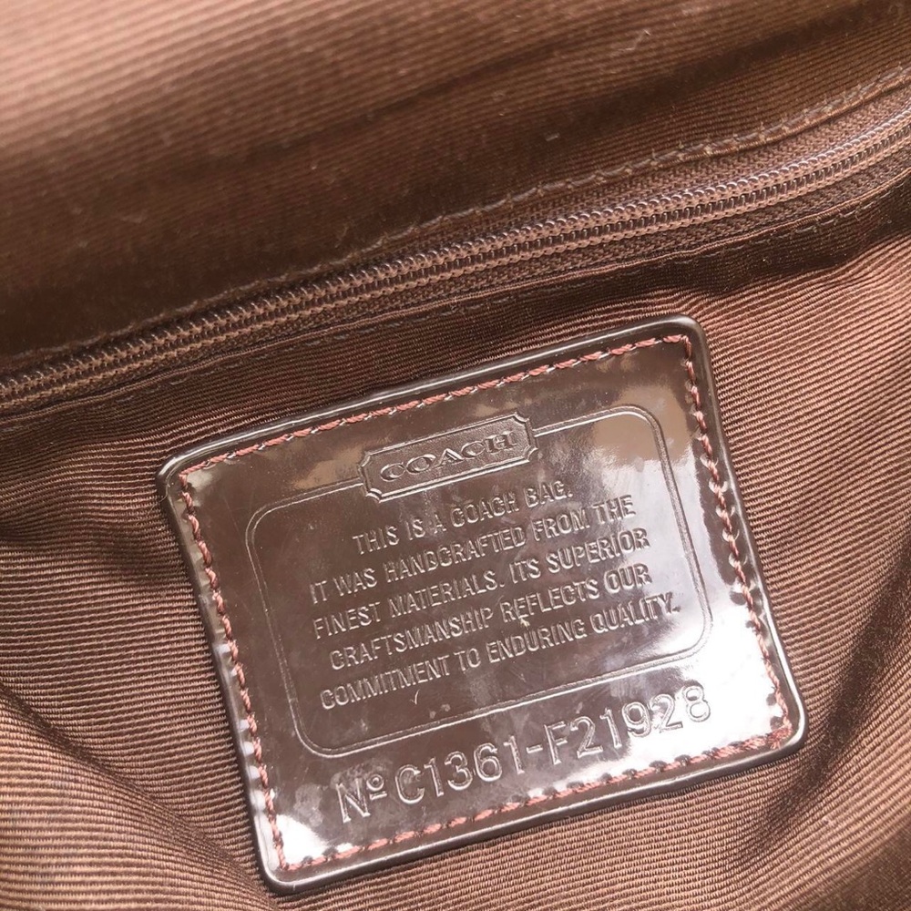 Coach Signature Monogram Brown Backpack Bag Purse Preppy Academia Y2K F21928 - Picture 3 of 7